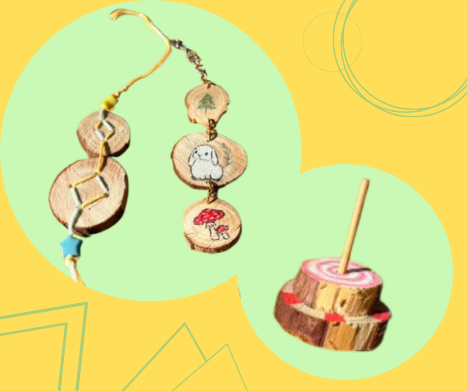 「木とふれあうものづくり体験」～世界に一つだけのコマ・キーホルダーを作ろう！～