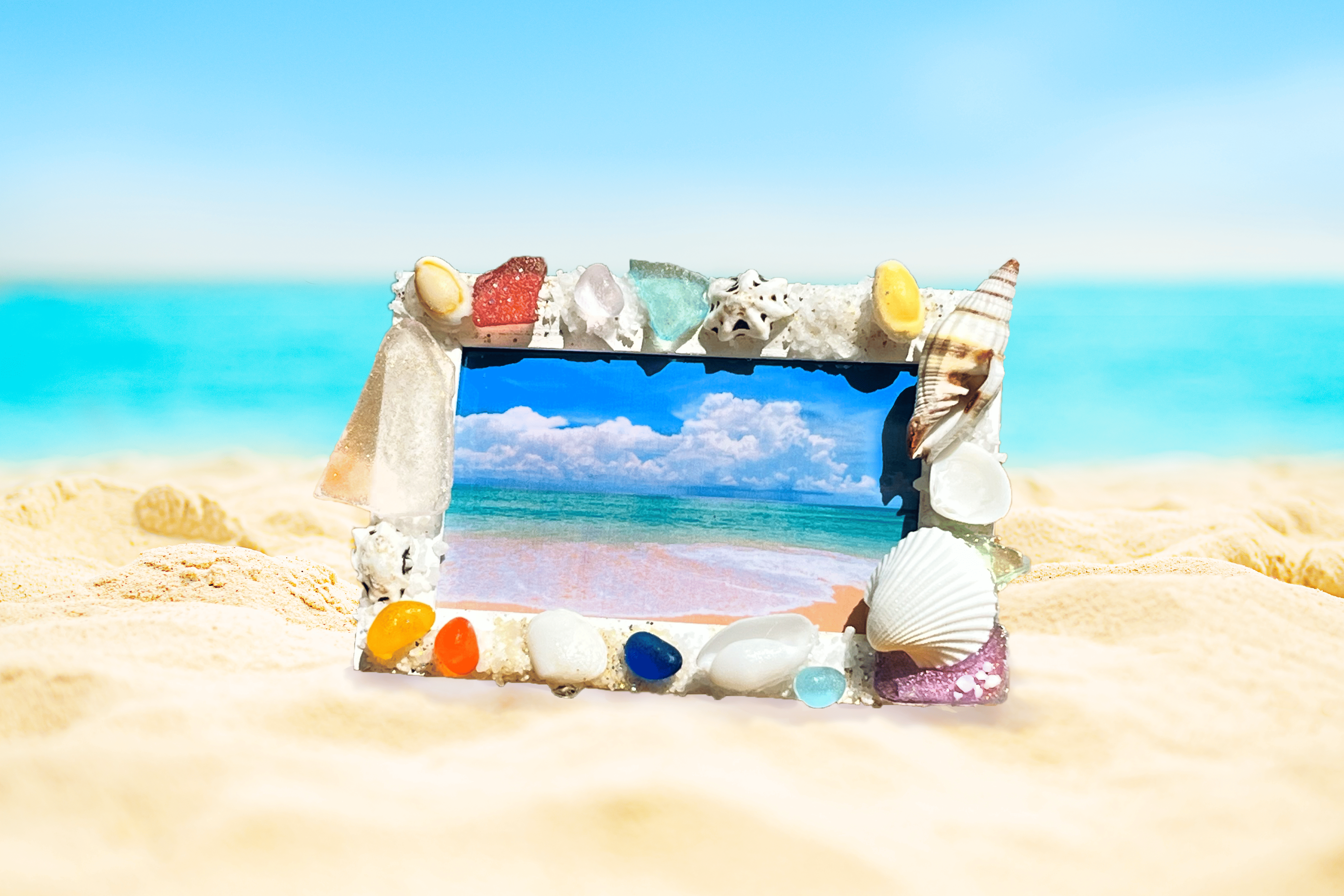 GW企画展コラボイベント「シーグラス＆貝殻で作るマリンフォトフレーム」