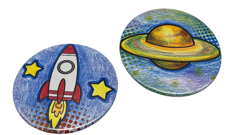 サイエンス屋台 「オリジナル缶バッジ～宇宙コラボver.～」