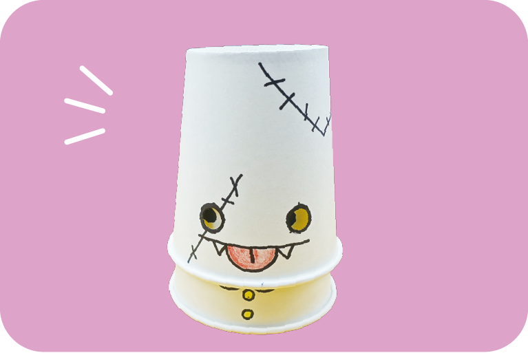 こどもクラフト「みつめる君」